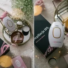 Depilator laserowy SkinLovers Beam i poradnik, jak używać depilatora laserowego w domu. Elegancki zestaw do domowej depilacji.