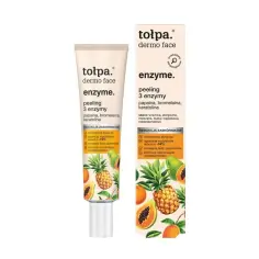 Peeling enzymatyczny Tołpa Enzyme do stosowania na suchą lub mokrą skórę. Z papainą, bromelainą i keratoliną.